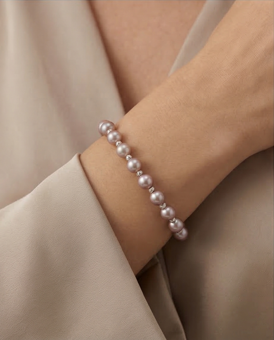 Souffle de Lilas -bracelet en perles de culture