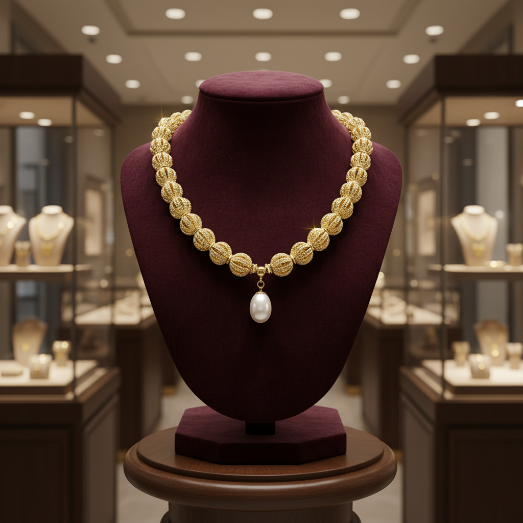 Collier en perles étincelantes