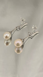 Boucles d ' oreilles en argent rhodié 925/1000