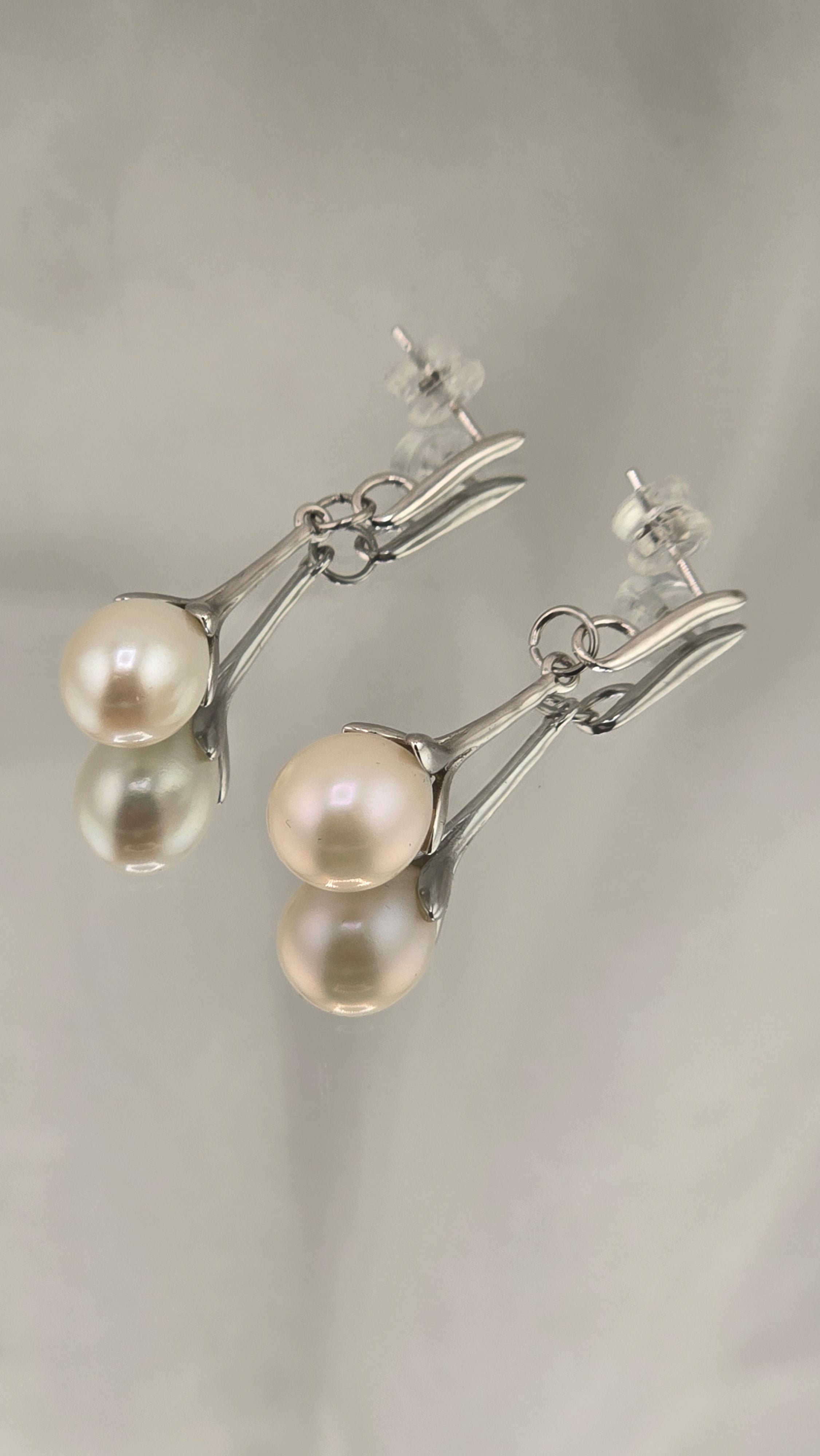 Boucles d ' oreilles en argent rhodié 925/1000