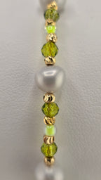 Bracelet en perles de culture et cristal