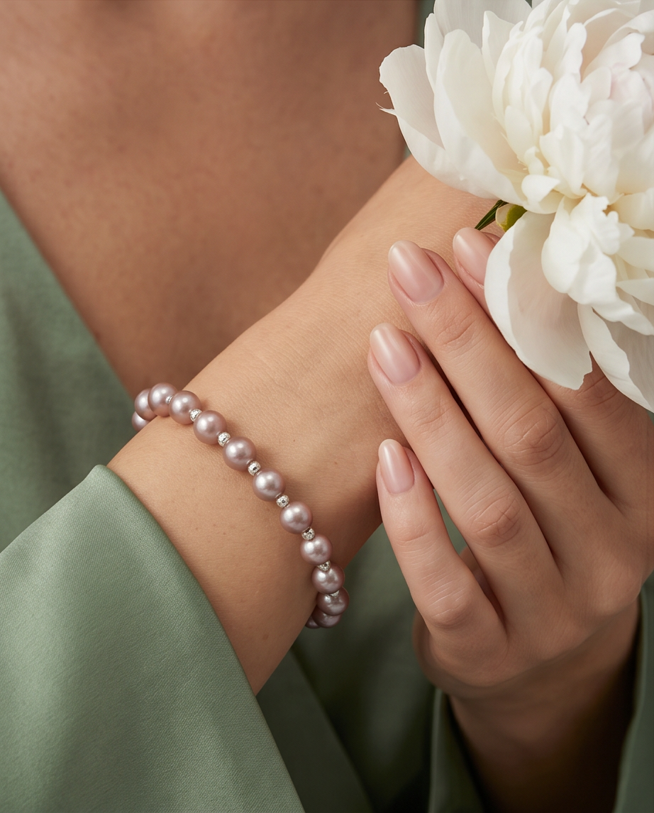 Souffle de Lilas -bracelet en perles de culture
