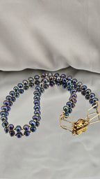 Collier en perles de culture reflets irisés