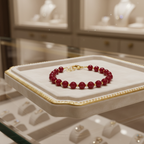 Bracelet en rubis rouge