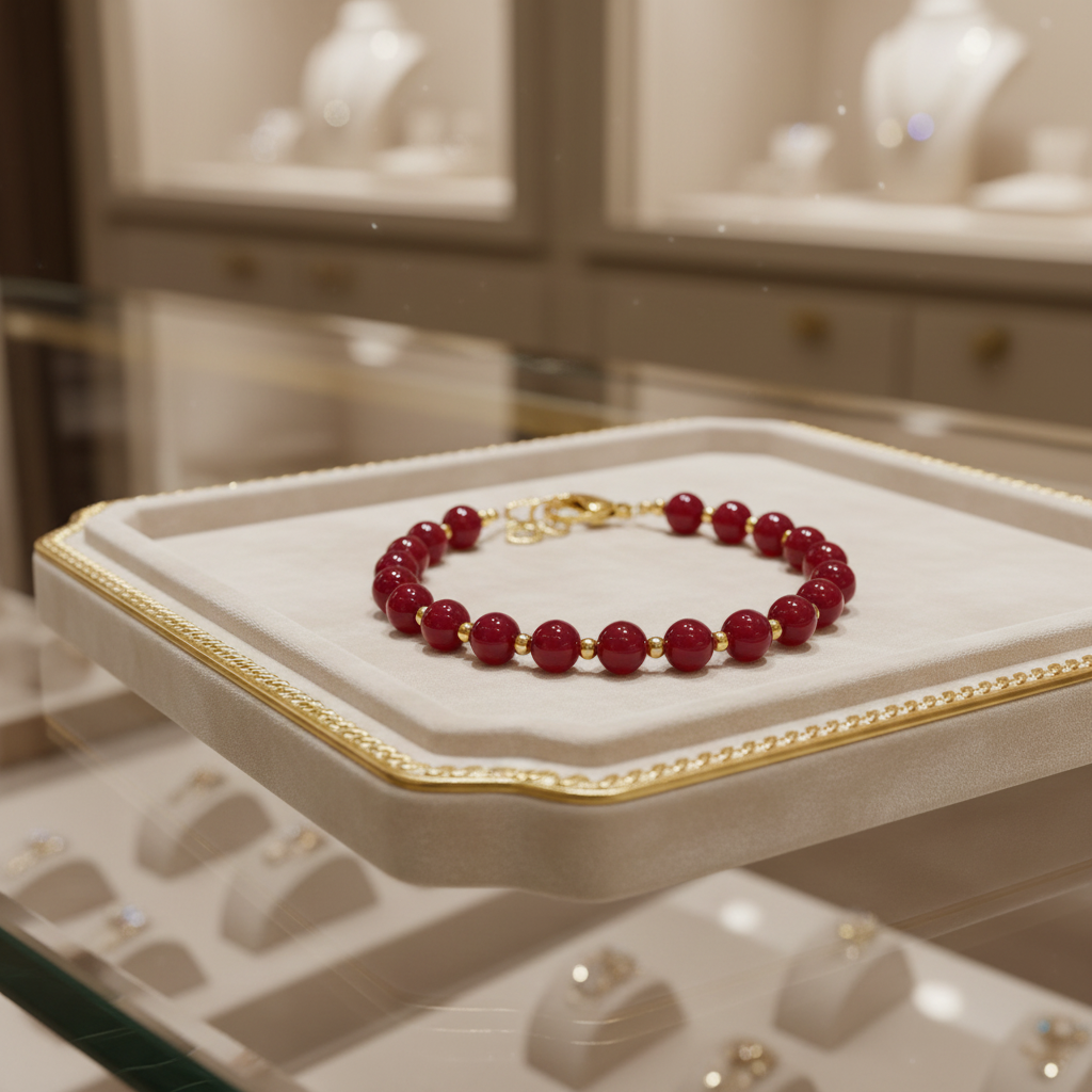 Bracelet en rubis rouge