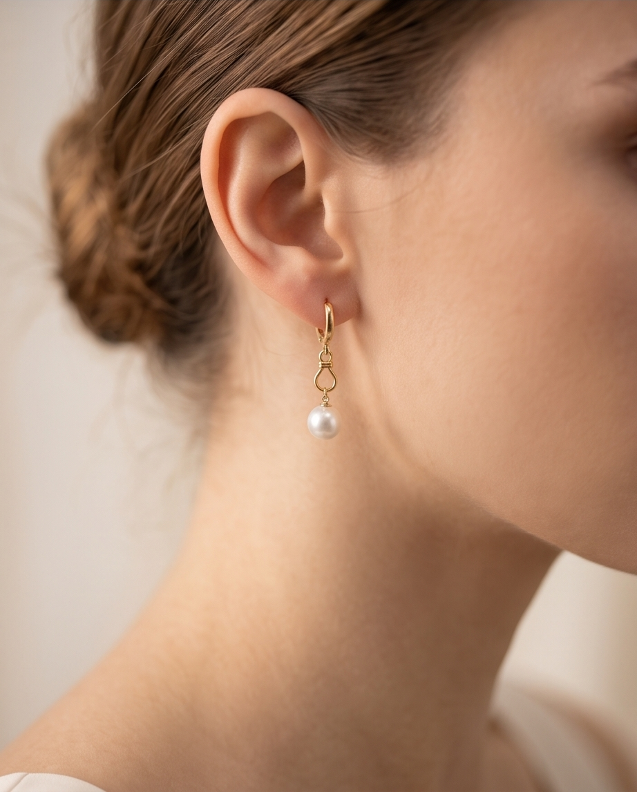 Boucles d'oreilles dormeuses or et perles de culture - Eclat Heritage