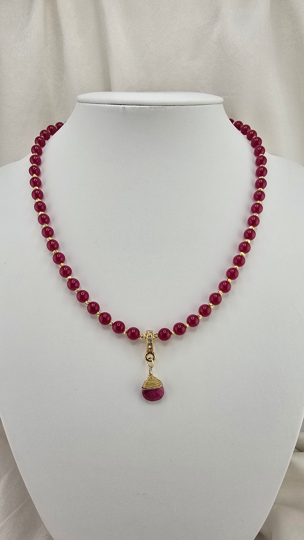Collier perles de Rubis