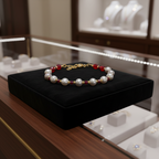 Bracelet en perles de culture et vermeil