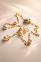 Mademoiselle - perles de culture saumon