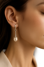 Boucles d ' oreilles en argent rhodié 925/1000