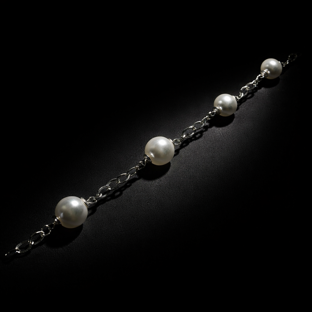 Bracelet argent et perles de culture