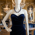 Collier en Lapis-Lazuli et perles en strass