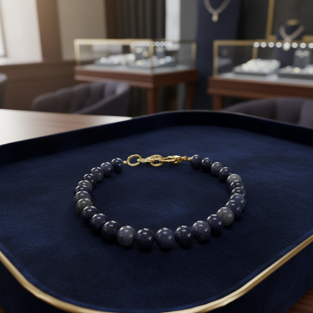 Bracelet en saphir bleu