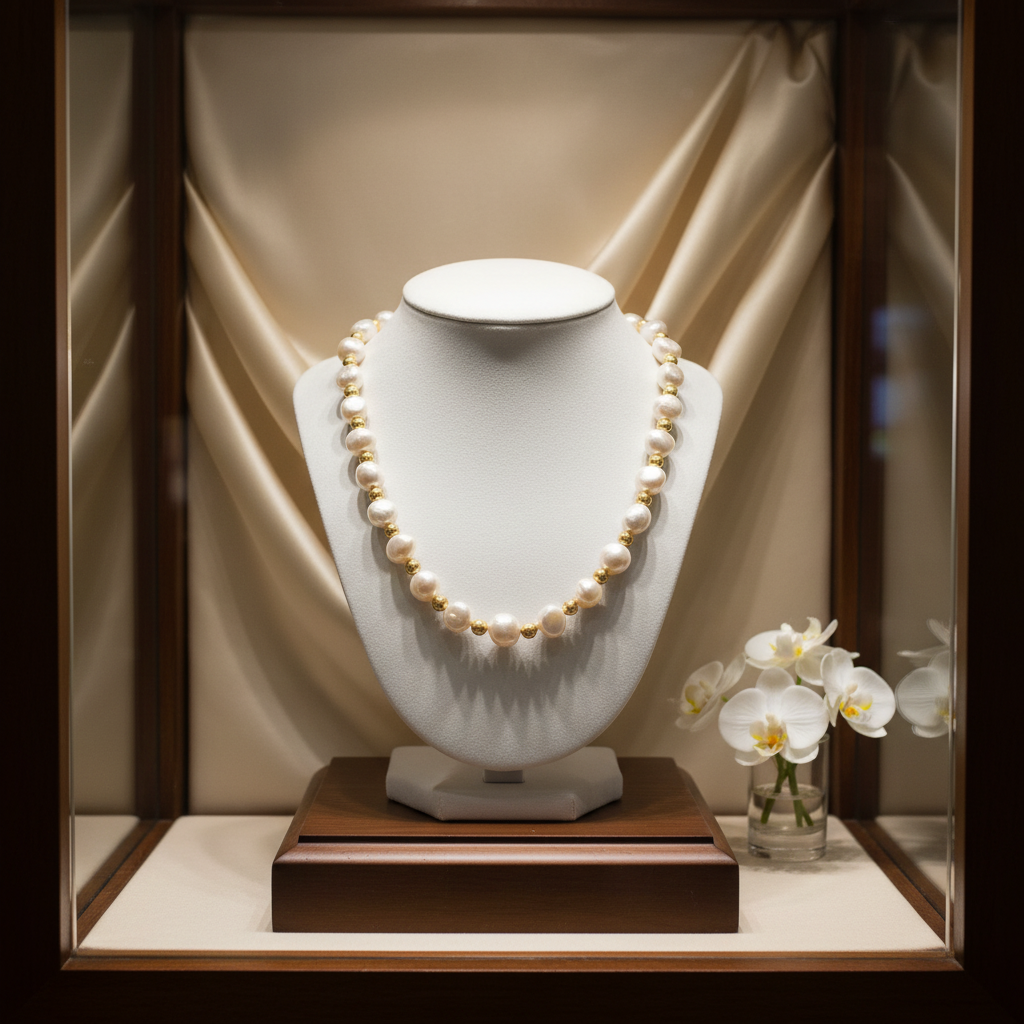 Collier en perles de culture baroque