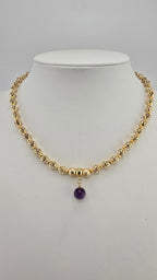 Collier avec pendentif en Améthyste