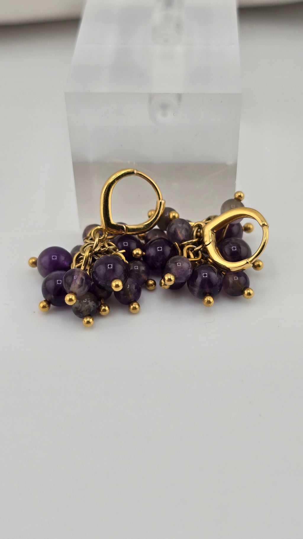 Boucles d’oreilles en vermeil et Améthyste