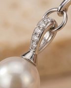 Boucles d’oreilles en strass et perles de culture