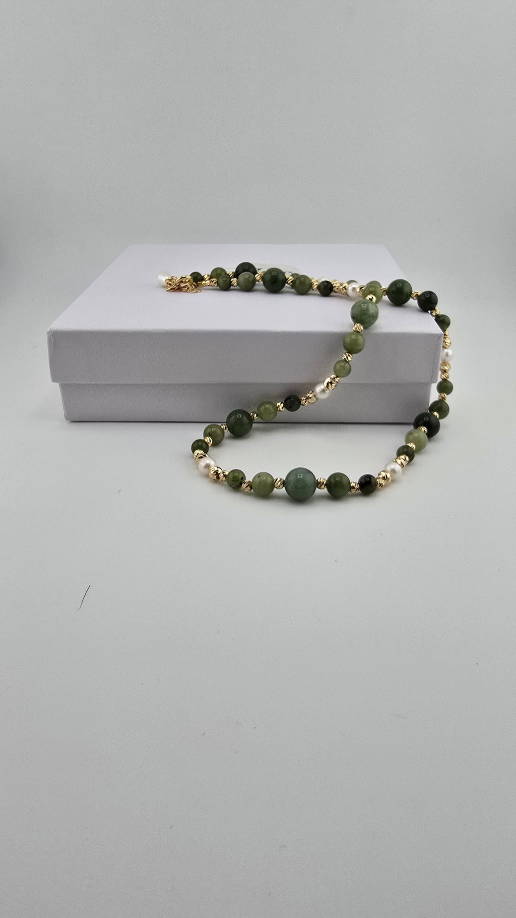 Collier en Jade et vermeil