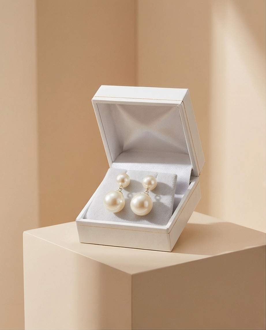 Heritage Lumineux - Boucles d’oreilles et deux perles de culture