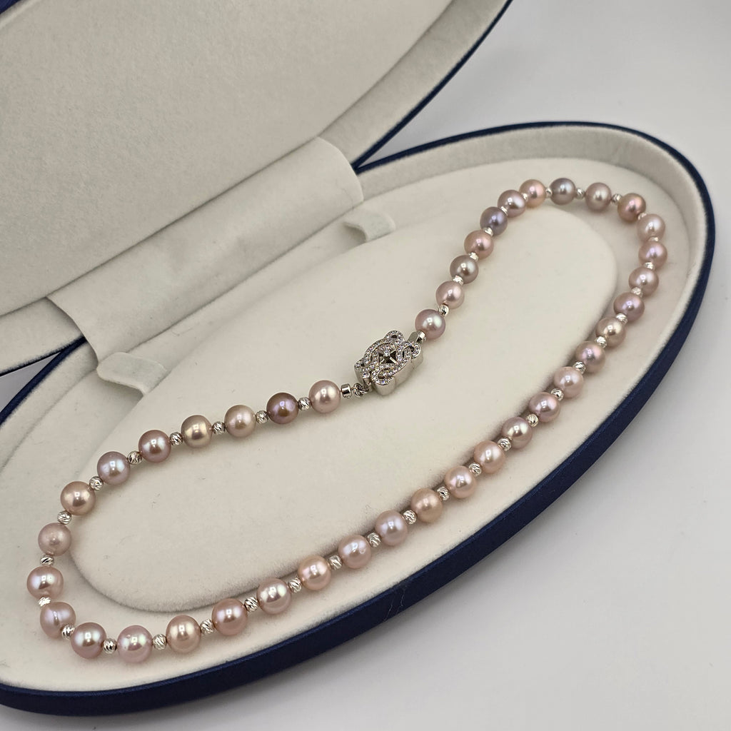 Souffle de Lilas - collier en perles de culture