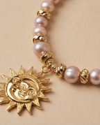 Rosée d'or - collier en perles de culture Rosée