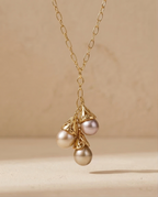 Collier exceptionnel en plaqué or 24k et perles prestigieuses