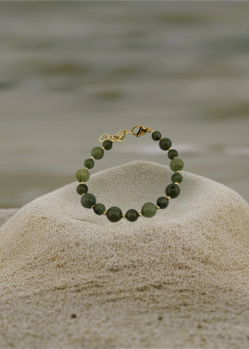 Bracelet en Agate verte