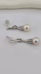 Boucles d’oreilles en argent et perles de culture