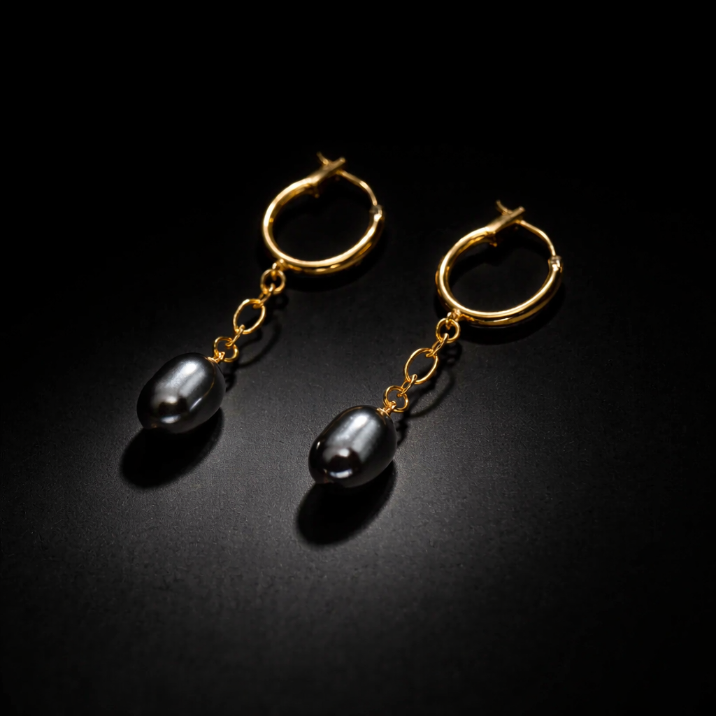 Boucles d’oreilles pendantes en plaqué or