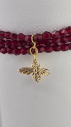 Bracelet en cristal rouge