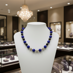 Collier en Lapis-Lazuli et perles en strass