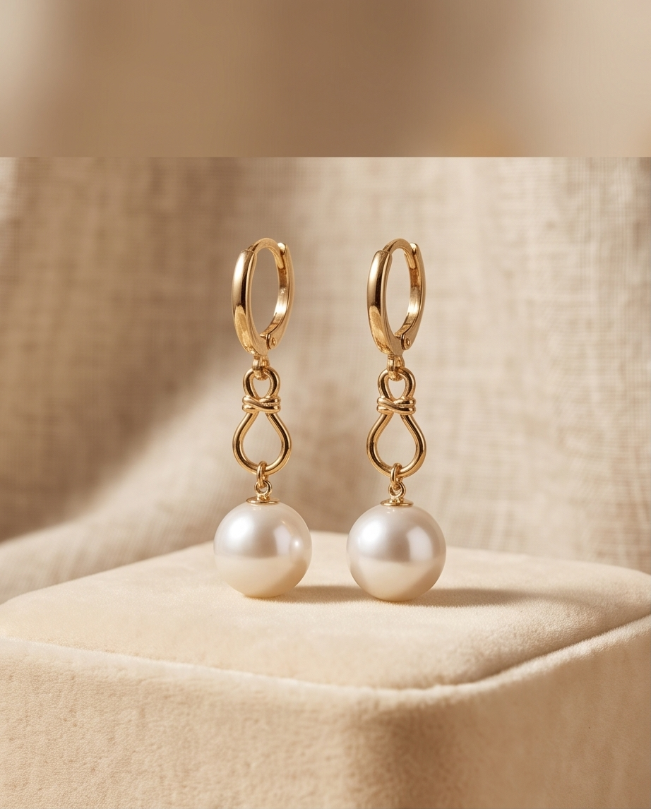 Boucles d'oreilles dormeuses or et perles de culture - Eclat Heritage