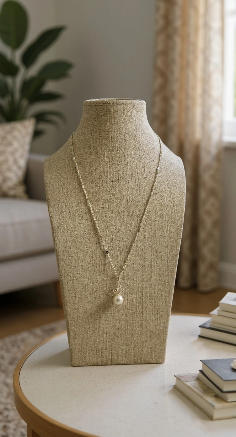 Perle de culture blanche et oiseau en nacre