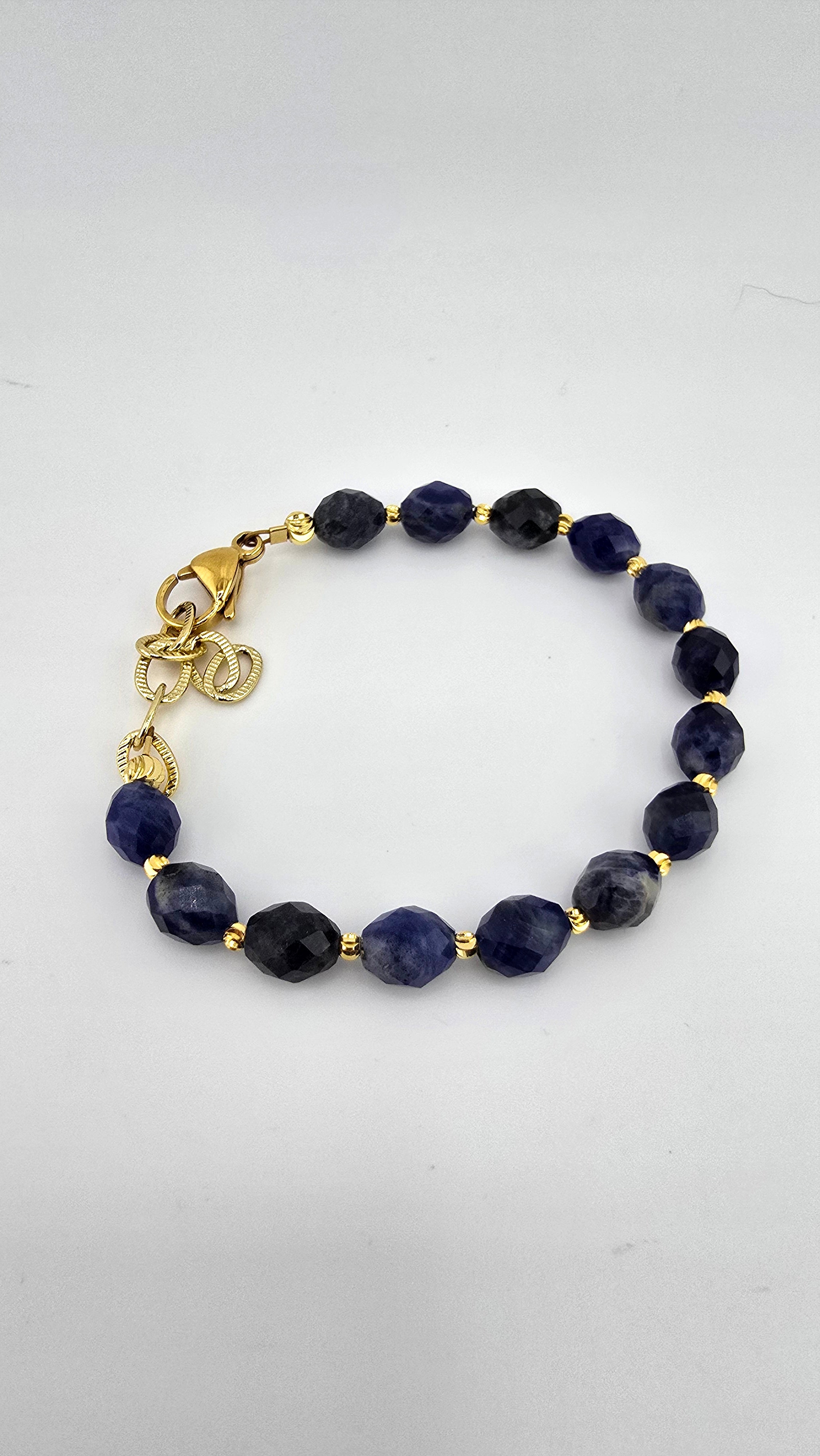 Bracelet en Lapis-Lazuli ovale facetté