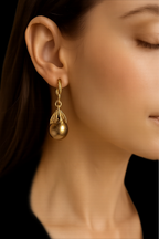 Boucles d'oreilles avec perles de culture baroque