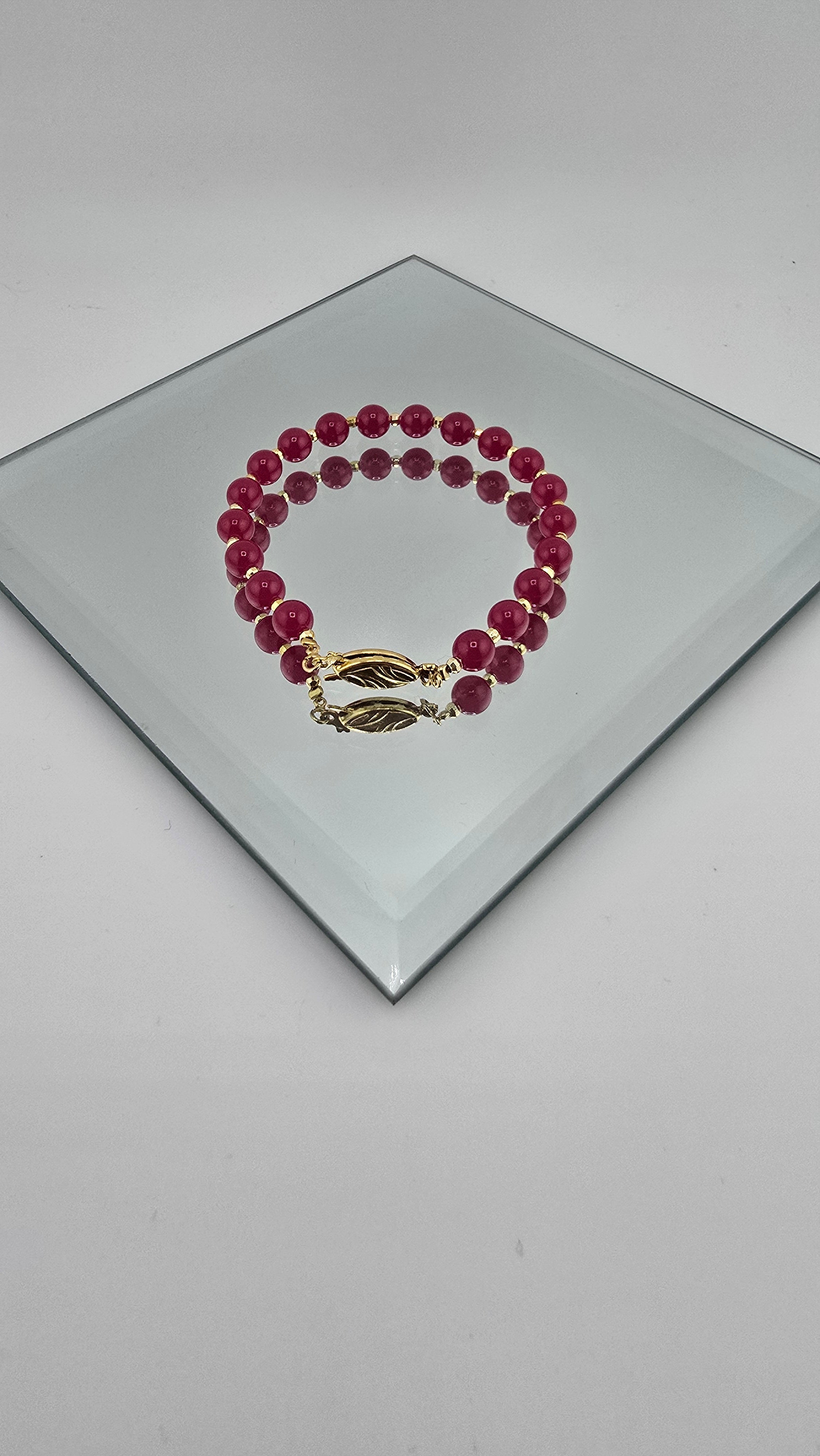 Bracelet en rubis et vermeil
