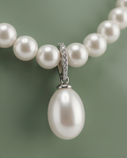 collier en argent 925 avec perles de culture blanches rondes - vue 4