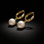 Boucles d’oreilles dormeuses avec perles de culture