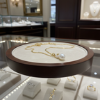 Perle de culture blanche et oiseau en nacre