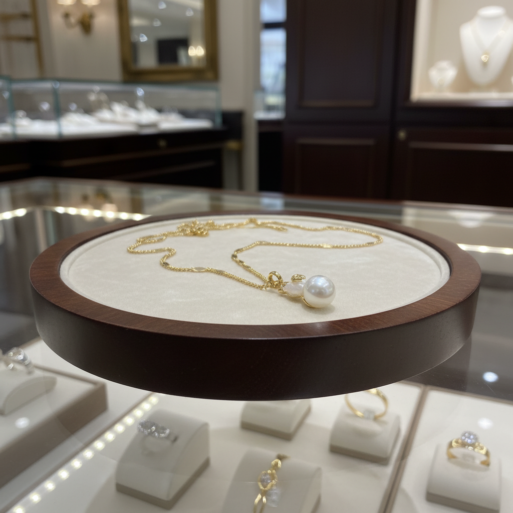 Perle de culture blanche et oiseau en nacre