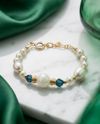 Bracelet or perles culture et nacre -  Pièce D'exception