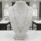 Mademoiselle - perles de culture saumon