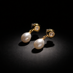 Boucles d’oreilles clous avec zircon