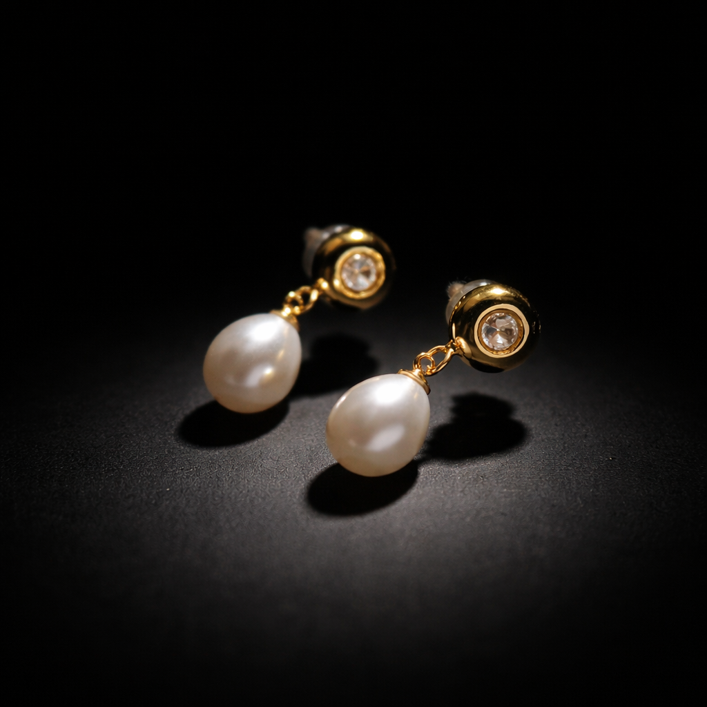 Boucles d’oreilles clous avec zircon