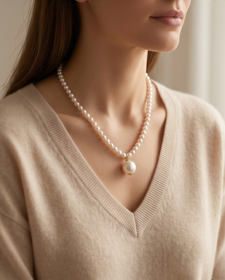 Reflet d'éternité- collier en perles de culture