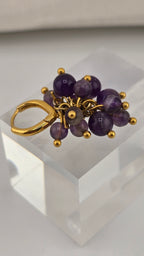 Boucles d’oreilles en vermeil et Améthyste