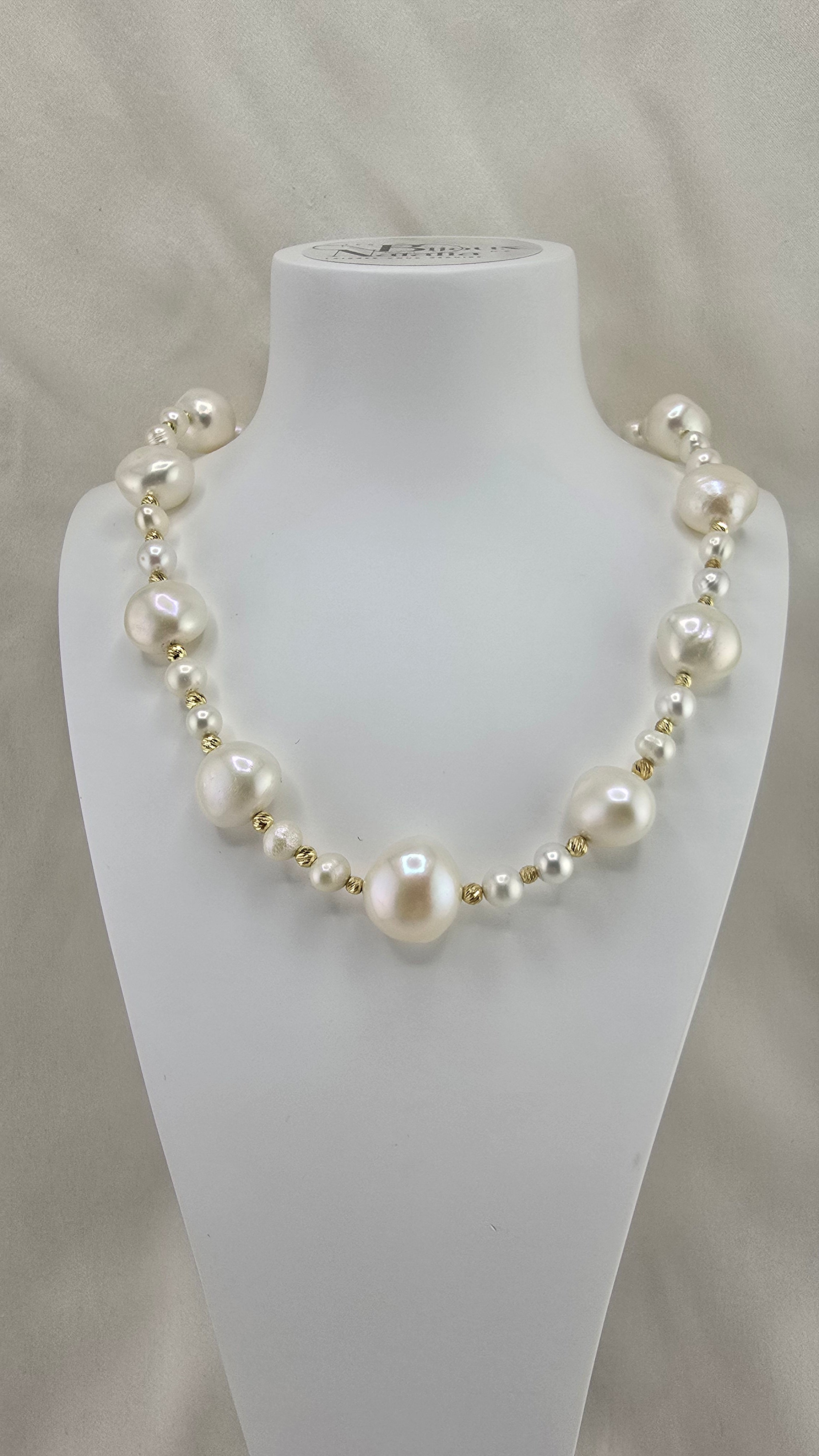 Collier en perles de culture et vermeil