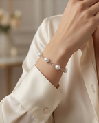 Bracelet argent et perles de culture