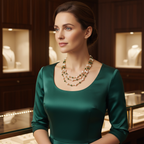 Collier triple rangs avec perles de culture irrégulières