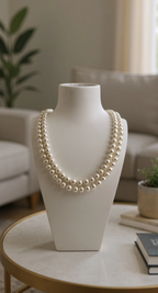 Collier deux rangs de perles de culture